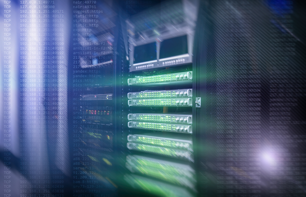 image show high tech network server room